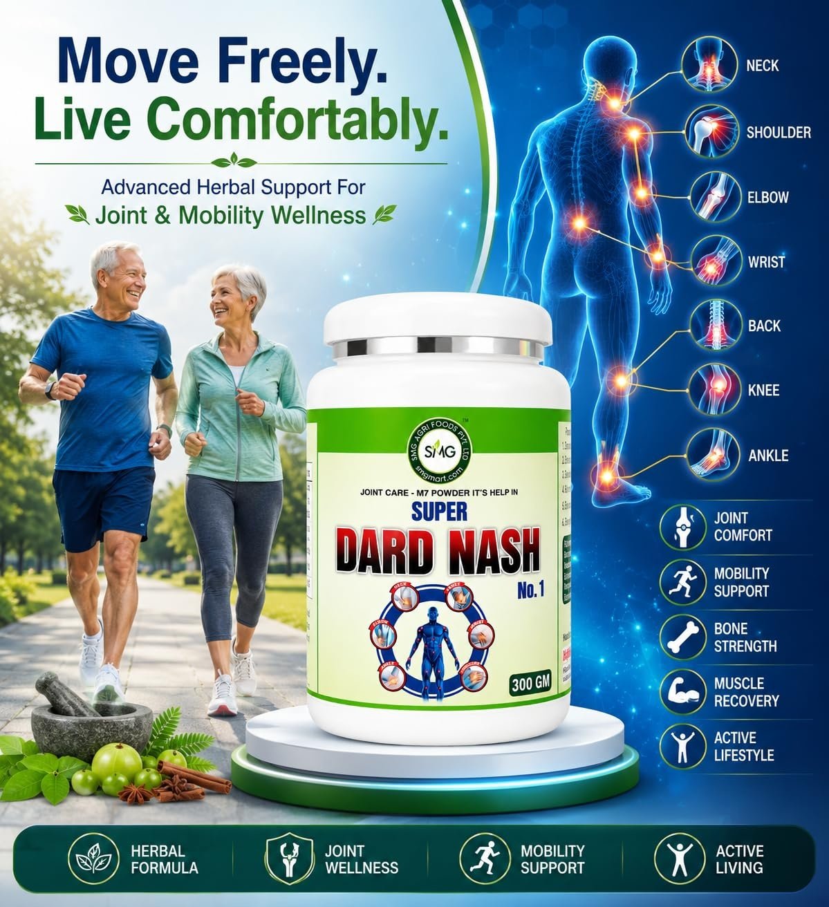 SMG Ayurveda Super Dard Nash Powder 300g - Image 2